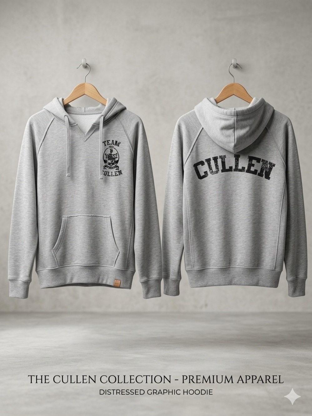 Twilight Saga Eclipse Team Cullen Hoodie Distressed Gray Nordstrom BP L